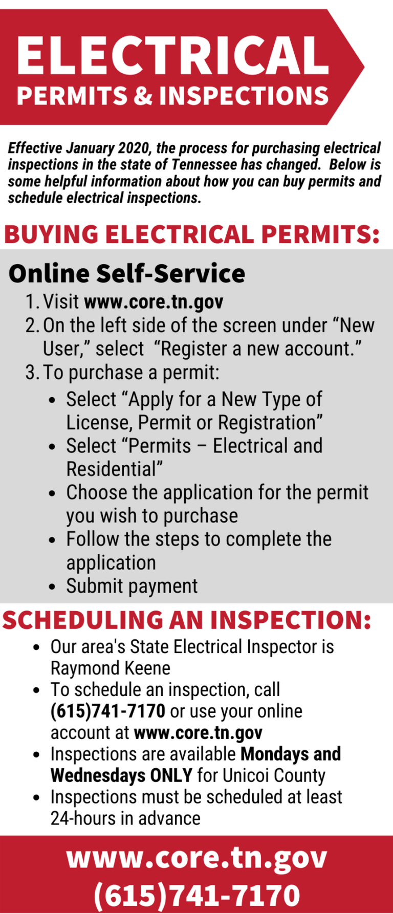 Electrical Permits & Inspections Erwin Utilities
